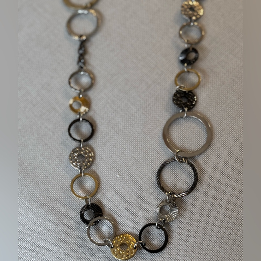 Lia Sophia Mixed Metal Circle Necklace